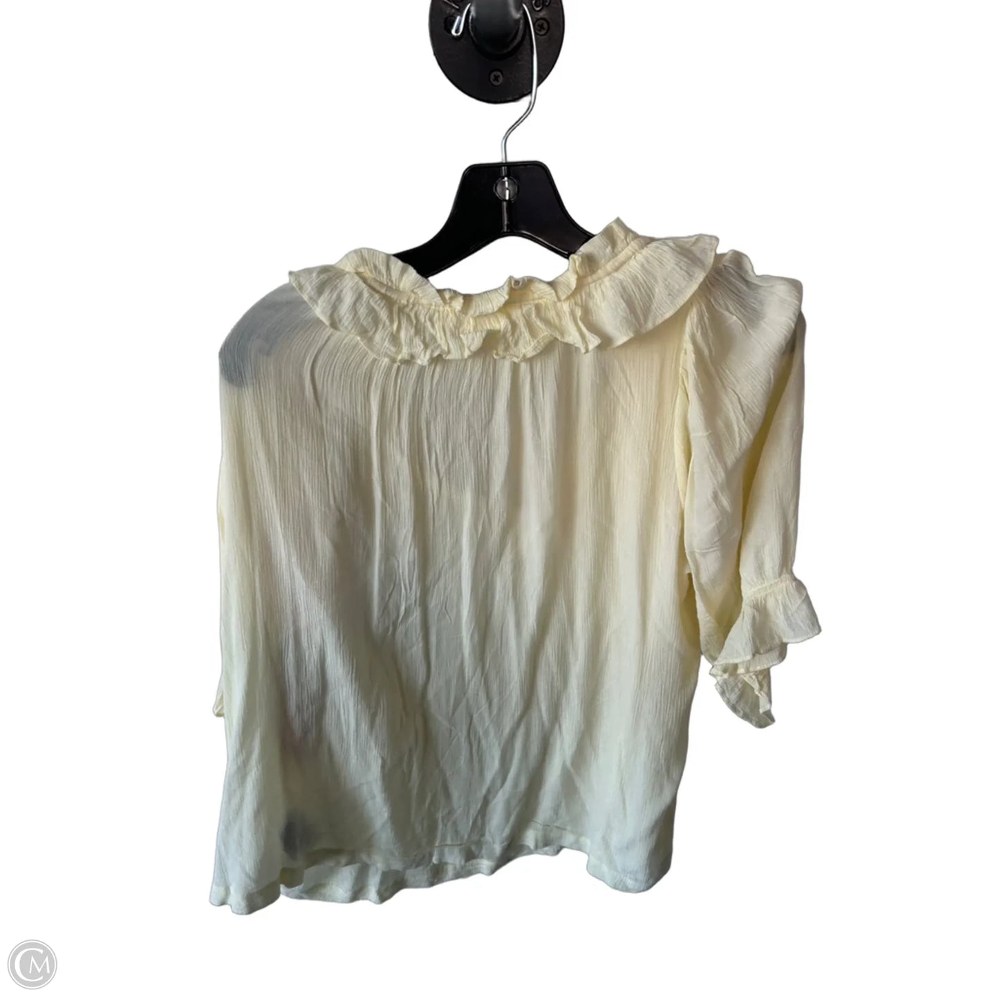Top Short Sleeve By Cmb In Yellow, Size: Xs