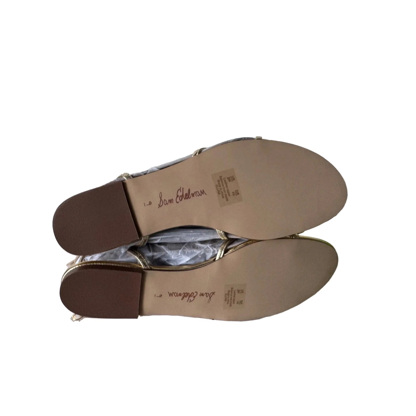 Sandals Flats By Sam Edelman In Gold, Size: 9