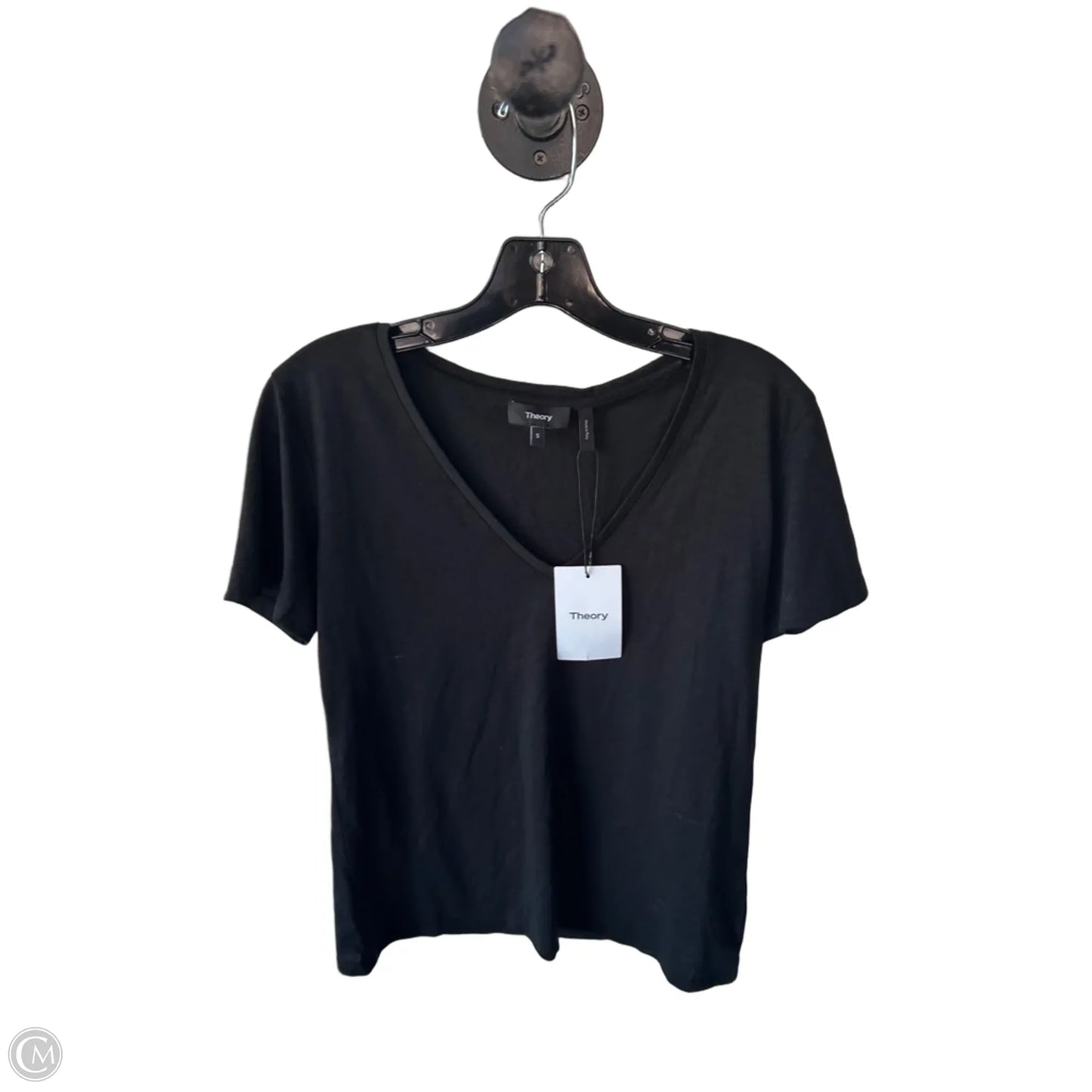 Top Short Sleeve Basic By Theory In Black, Size: S