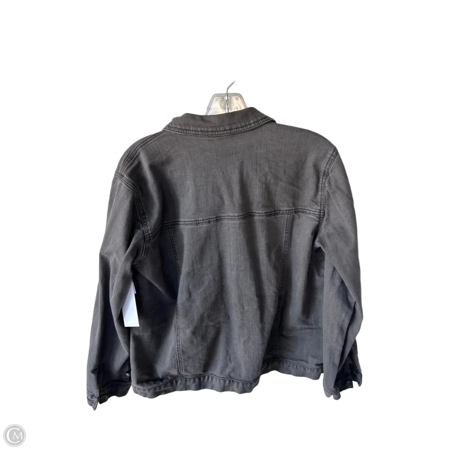 Jacket Denim By Eileen Fisher In Grey Denim, Size: S