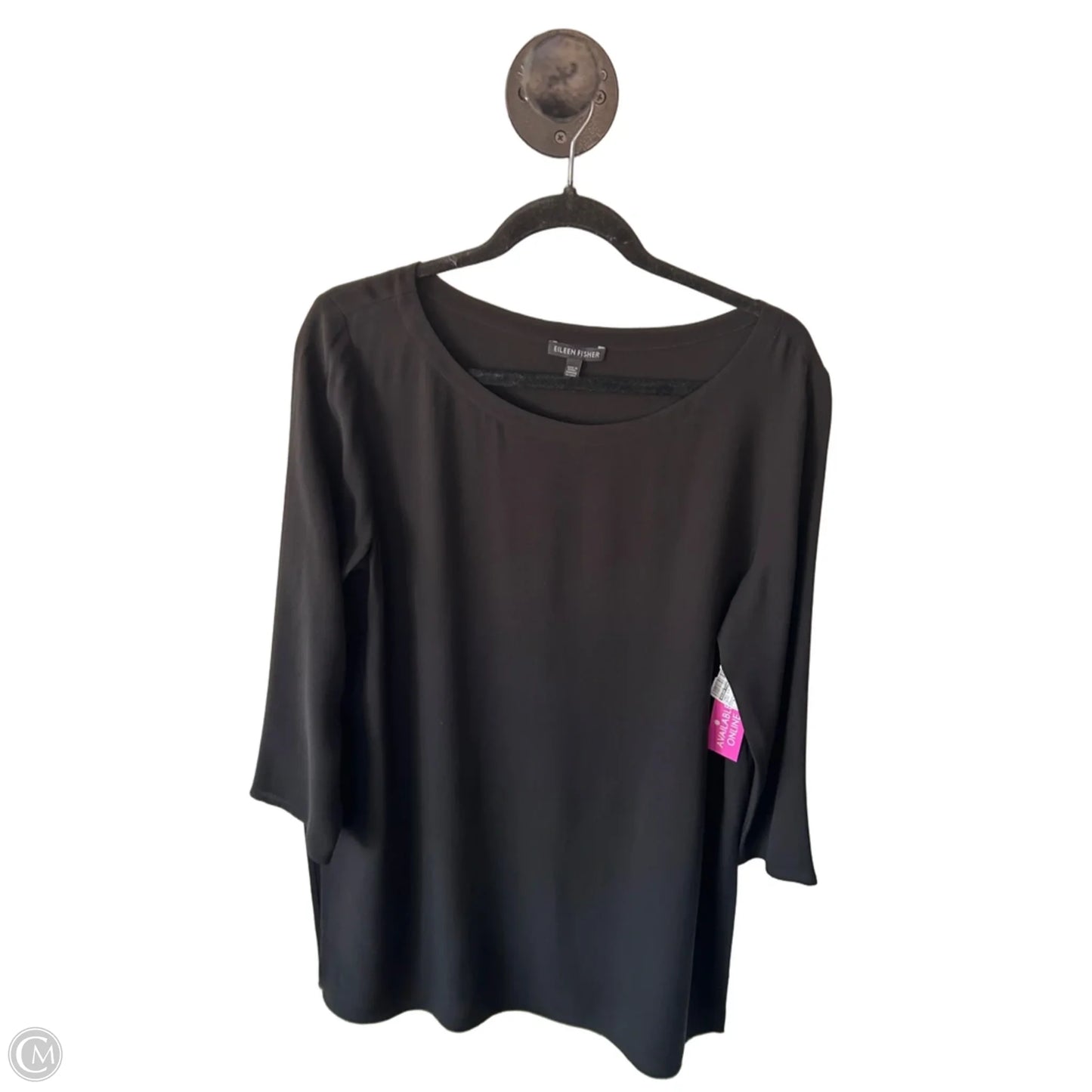 Tunic 3/4 Sleeve By Eileen Fisher In Black, Size: M