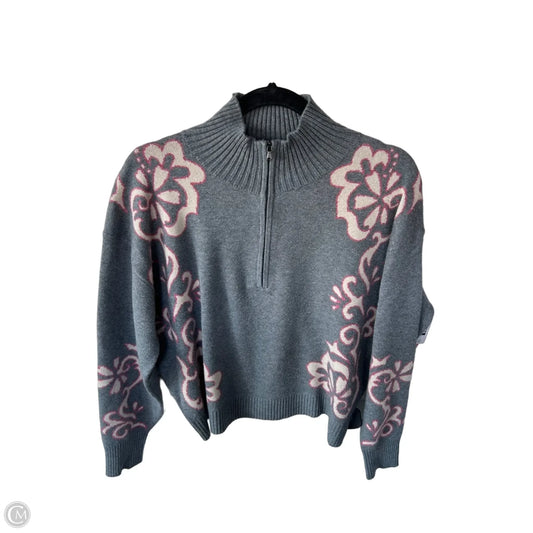 Sweater By Maeve In Grey & Pink, Size: S