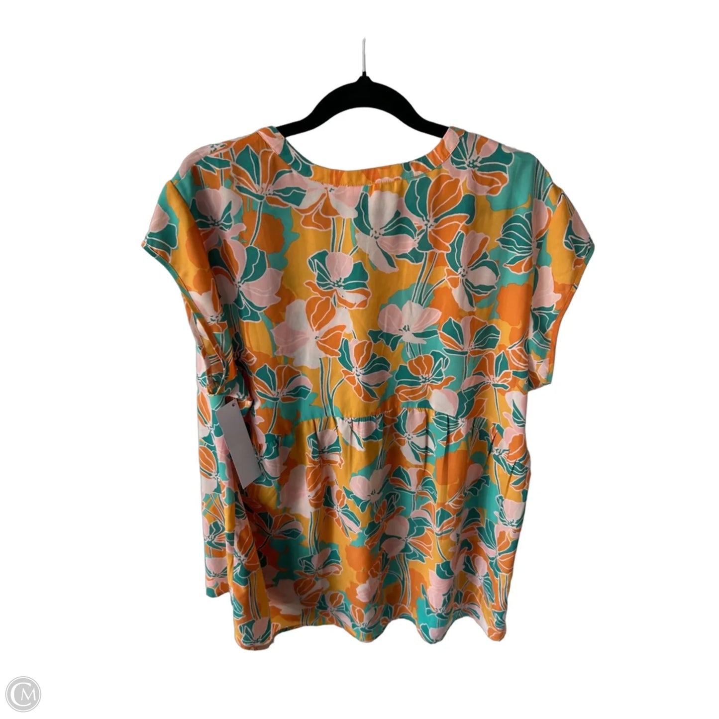 Top Sleeveless By Dr2 In Green & Orange, Size: Xl
