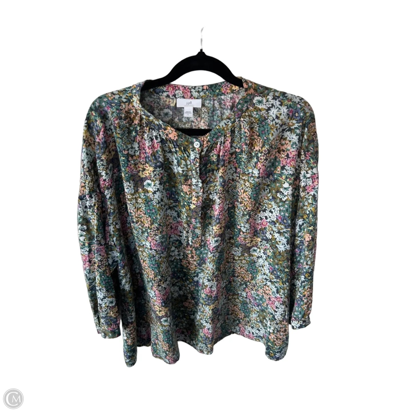 Top Long Sleeve By J. Jill In Green, Size: L