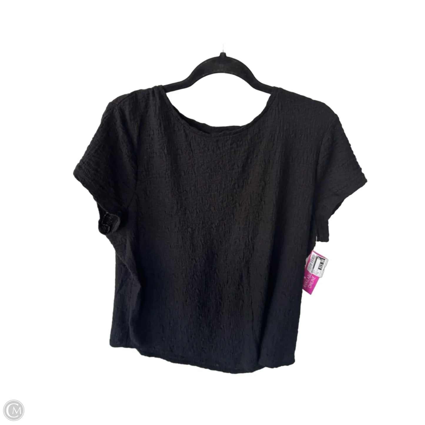Top Short Sleeve By Chicos In Black, Size: Xl