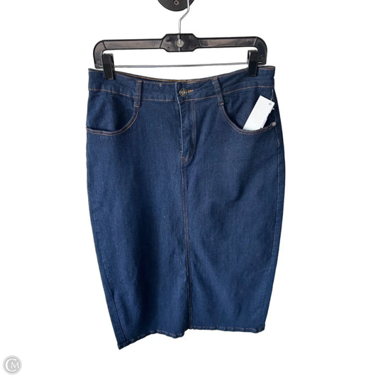 Skirt Maxi By Clothes Mentor In Blue Denim, Size: 14