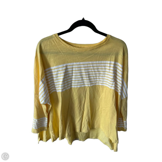Top Long Sleeve By Mer Sea In Yellow, Size: Osfm