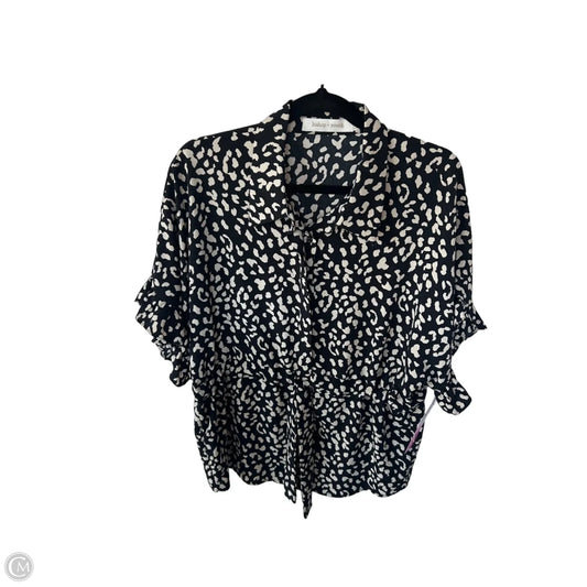 Top Short Sleeve By Bishop + Young In Black & Cream, Size: Xs