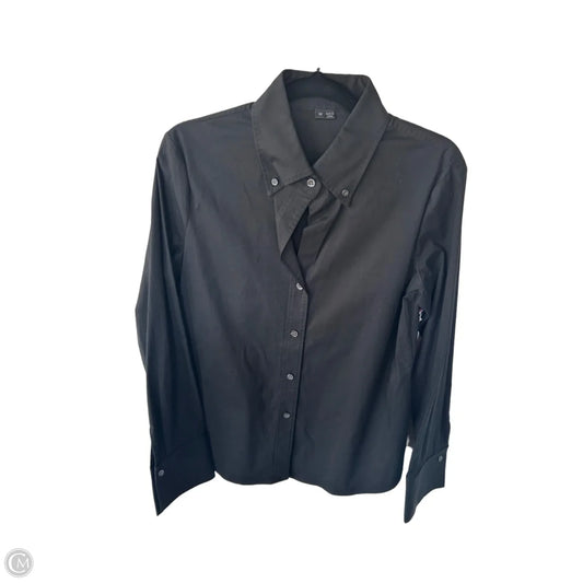 Top Long Sleeve By Theory In Black, Size: M