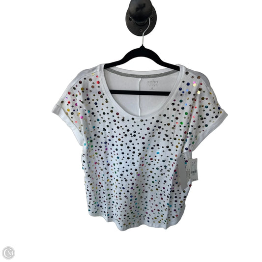 Top Short Sleeve By Soho Apparel In White, Size: S