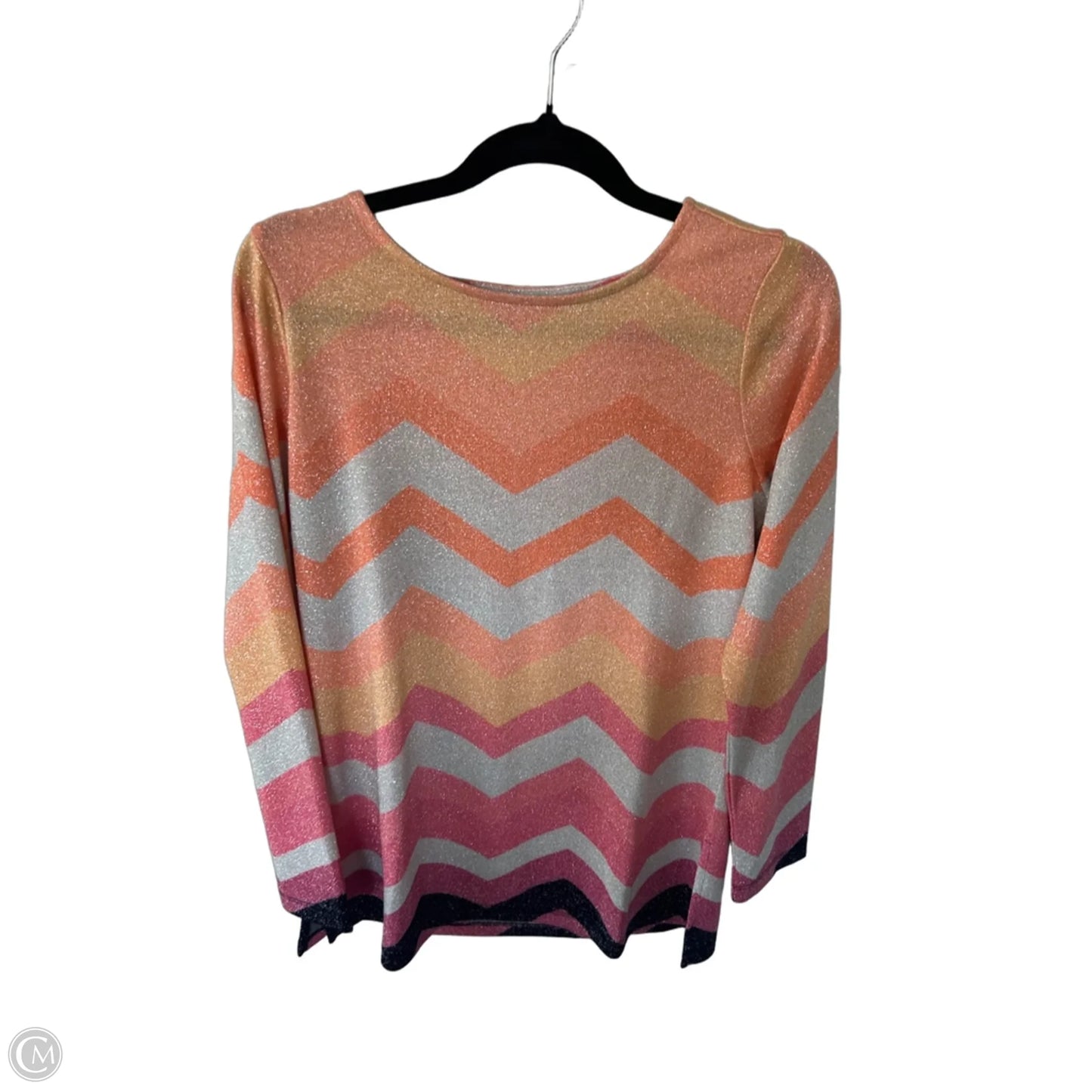 Sweater By Susan Graver In Orange & Pink, Size: Xxs