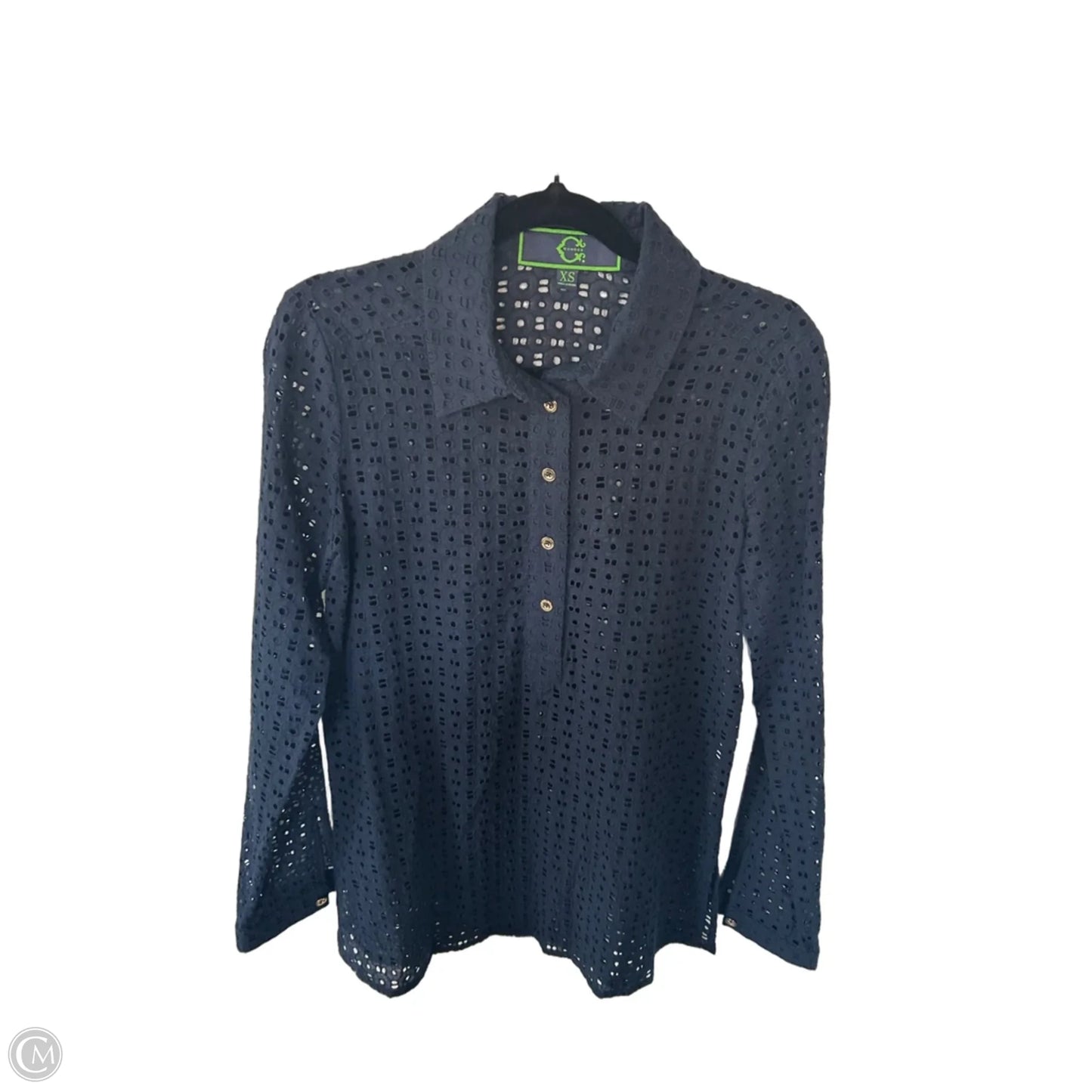 Top Long Sleeve By Cmc In Navy, Size: Xs