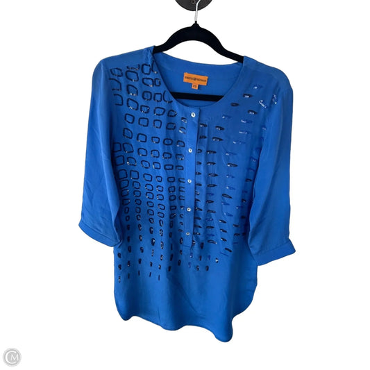 Tunic 3/4 Sleeve By Cmc In Blue, Size: Xs