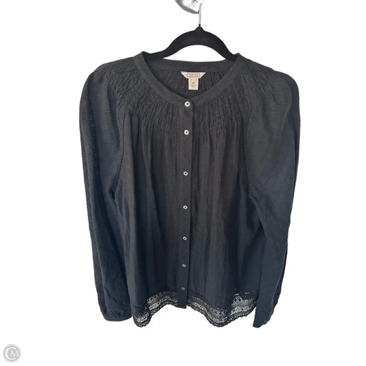 Top Long Sleeve By Point Sur In Black, Size: M