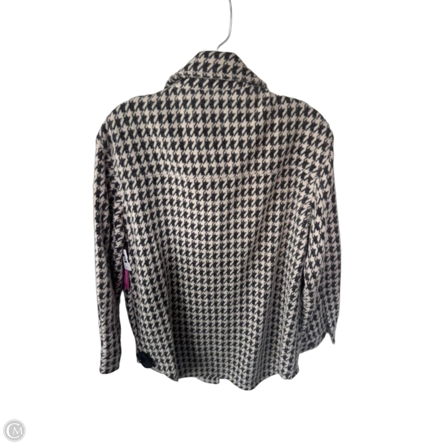 Jacket Shirt By Greylin In Black & Cream, Size: S