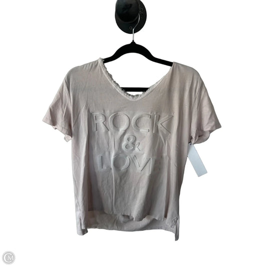 Top Short Sleeve By Venti6 In Pink, Size: M