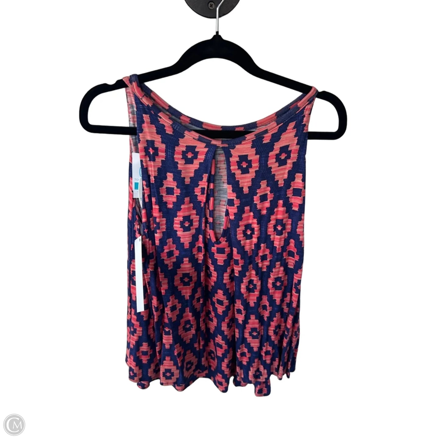 Top Sleeveless By Tori Richards In Blue & Orange, Size: S