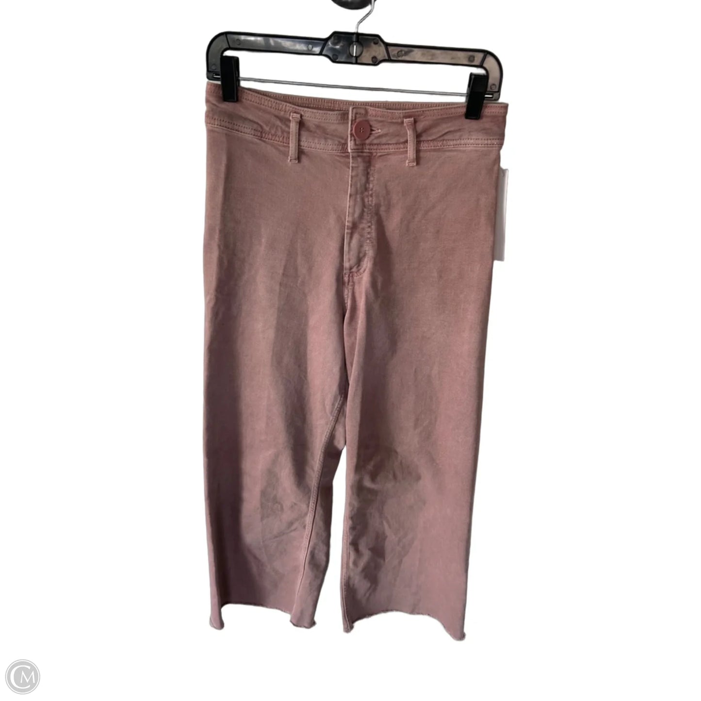 Jeans Wide Leg By Zara In Pink Denim, Size: 8