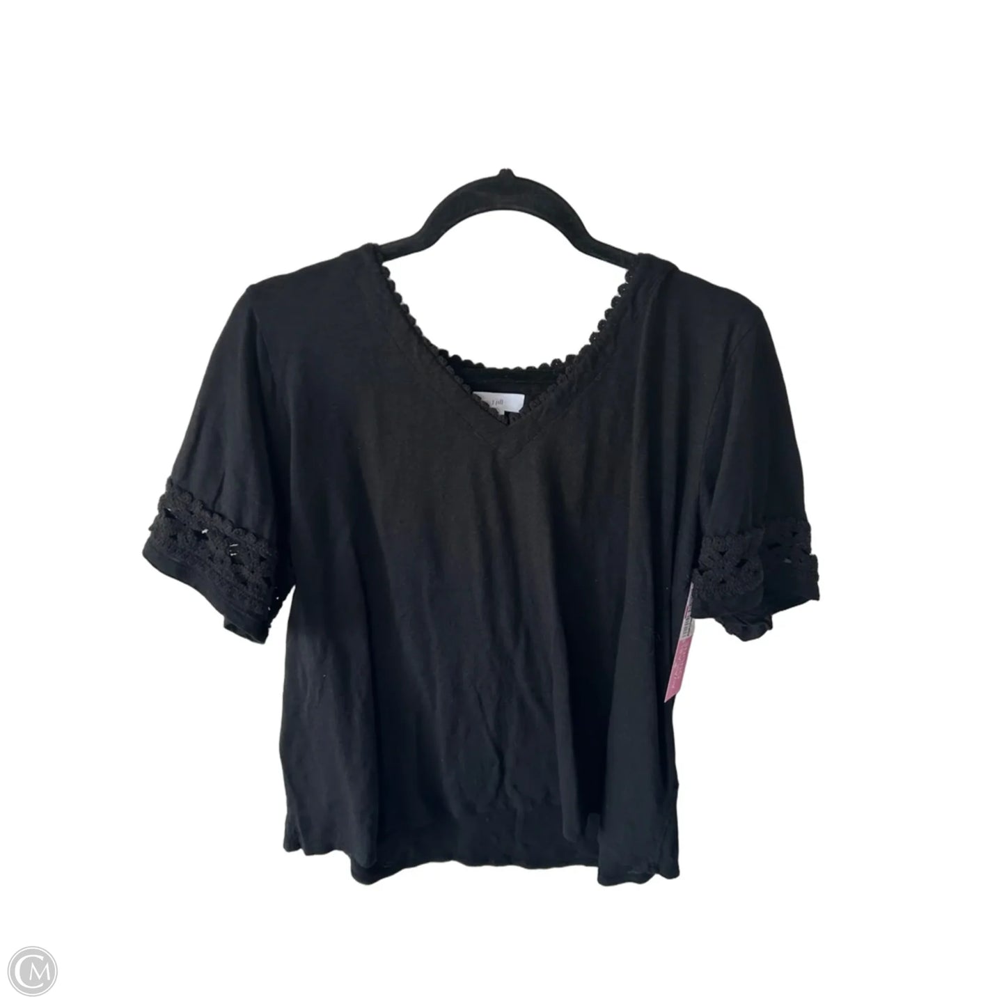Top Short Sleeve By J. Jill In Black, Size: L