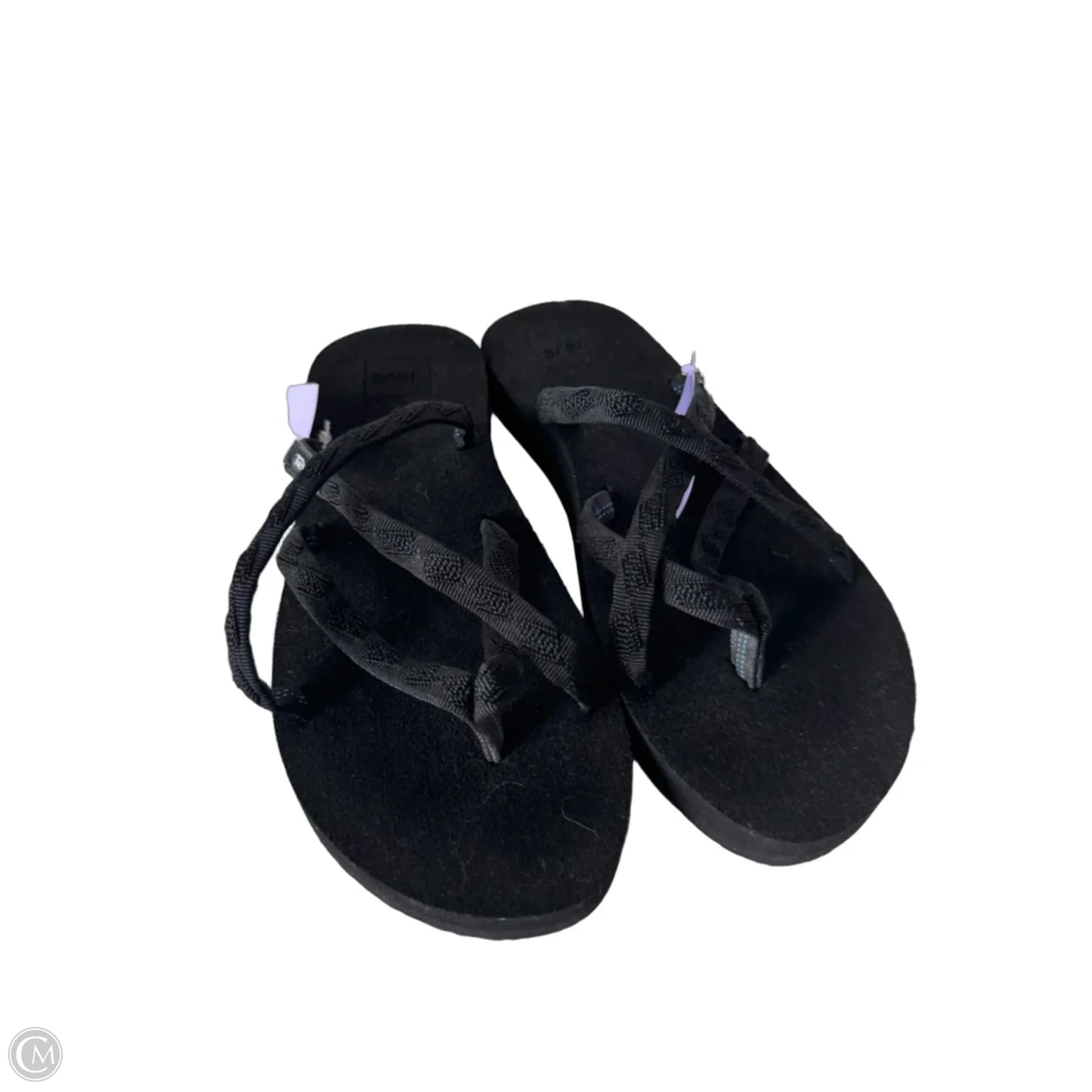 Sandals Flip Flops By Teva In Black, Size: 9