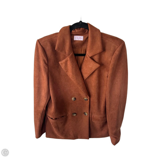 Blazer By Pink Lily In Brown, Size: M