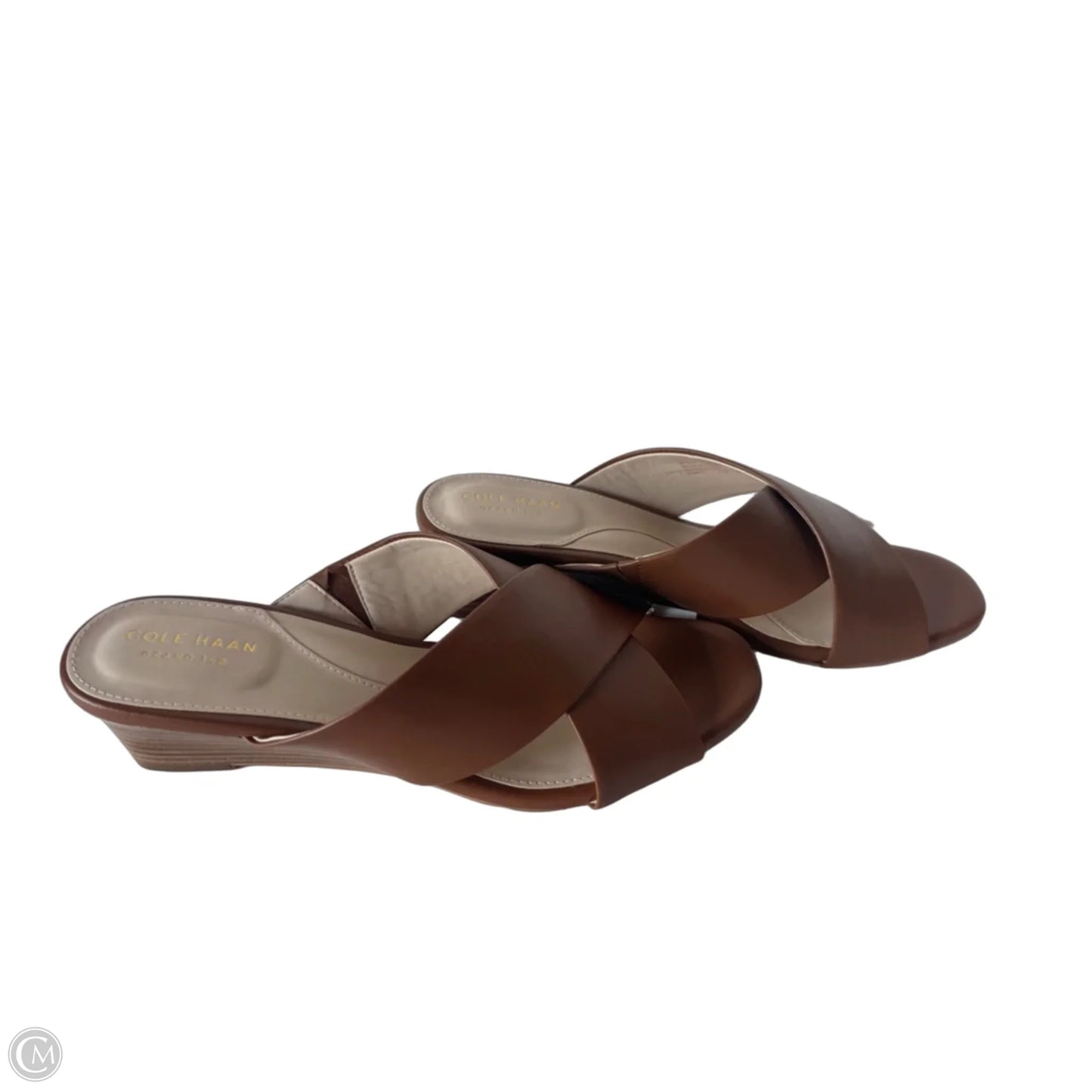Sandals Heels Wedge By Cole-haan In Brown, Size: 8.5