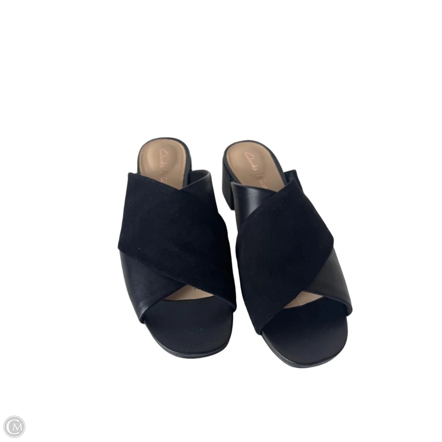 Sandals Heels Block By Clarks In Black, Size: 8.5