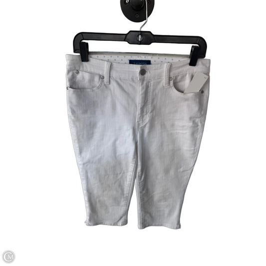 Jeans Cropped By Talbots In White Denim, Size: 6p