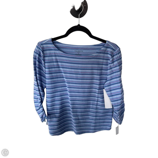 Top 3/4 Sleeve By Talbots In Blue & Pink, Size: Mp