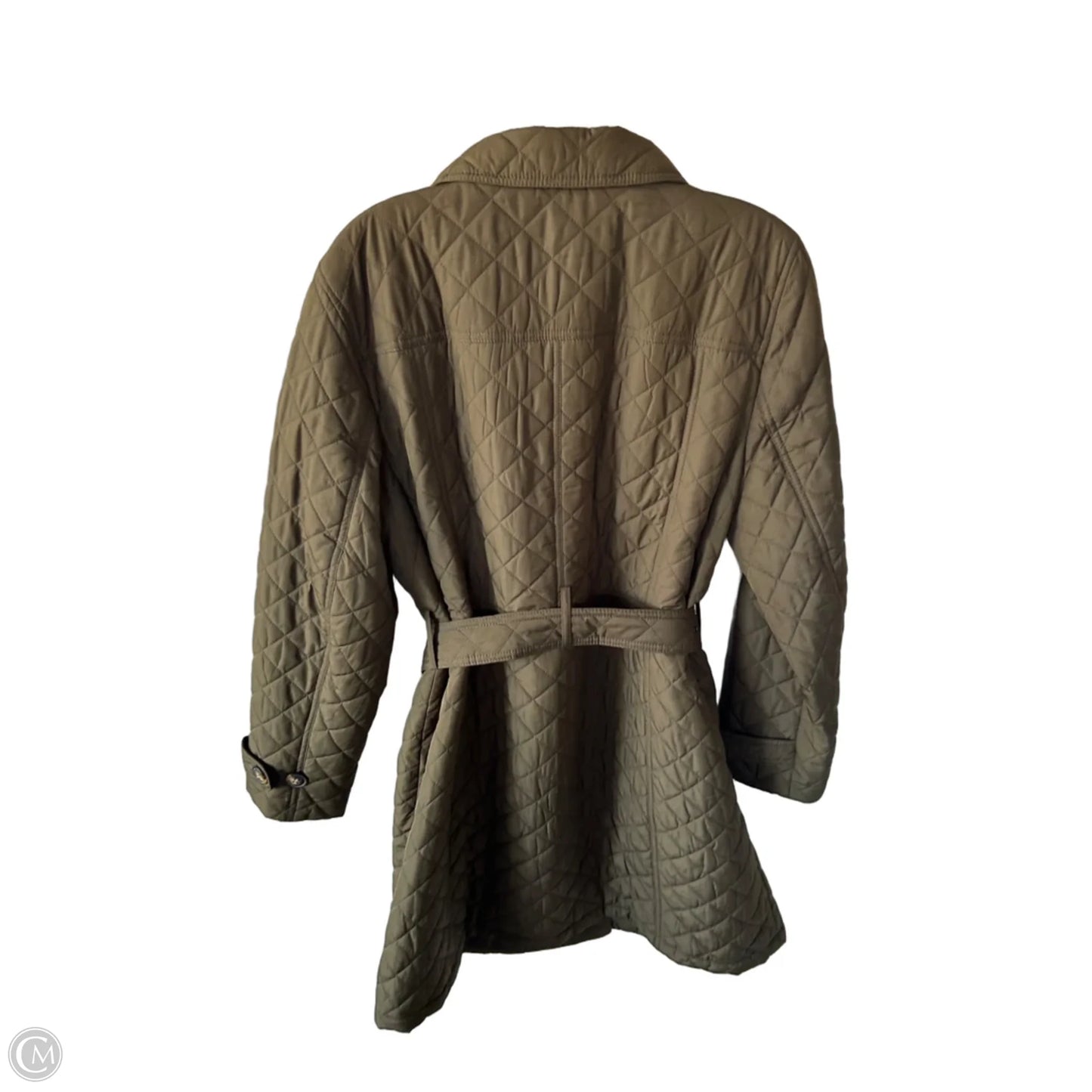 Coat Puffer & Quilted By Talbots In Green, Size: L