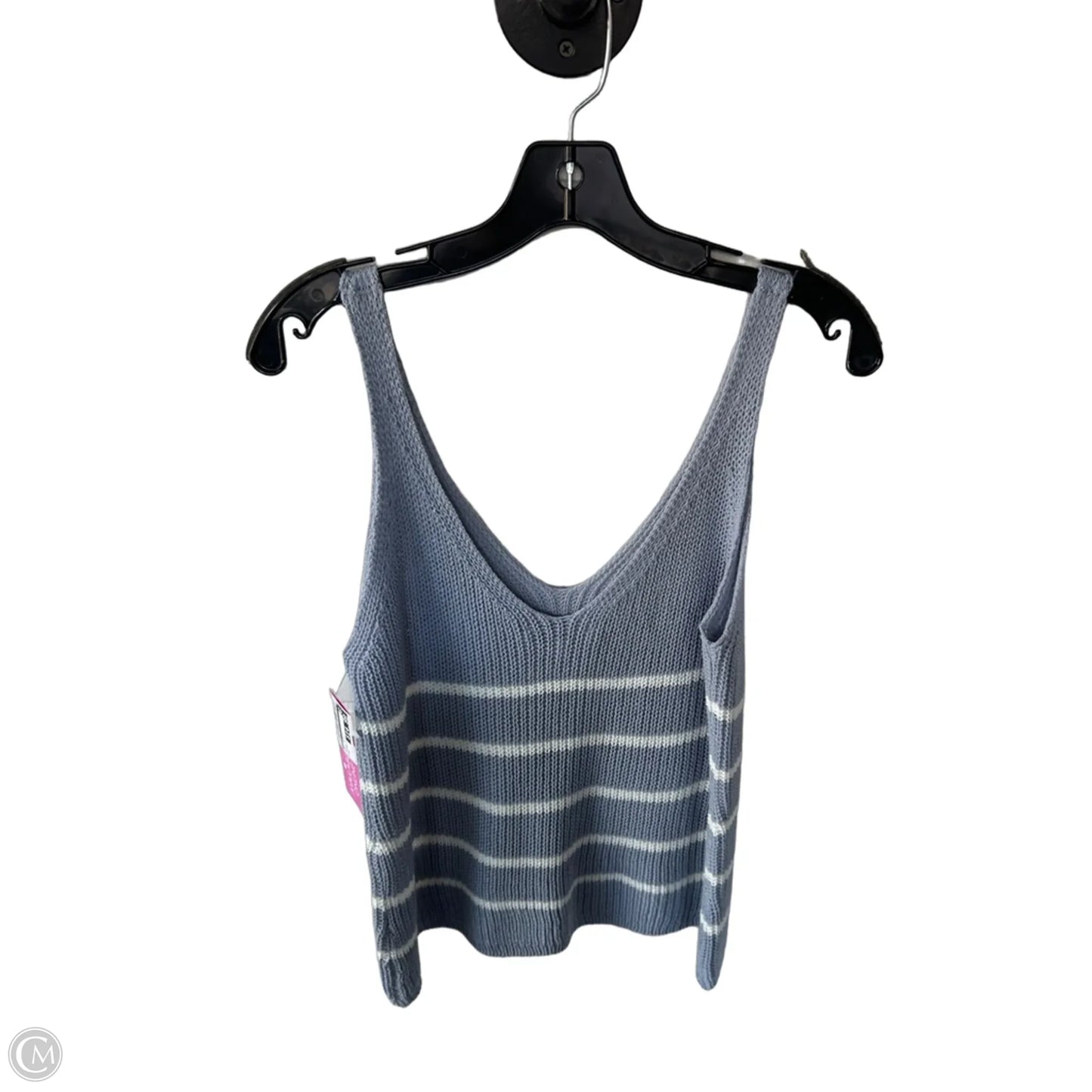 Vest Sweater By Gilli In Blue & White, Size: S