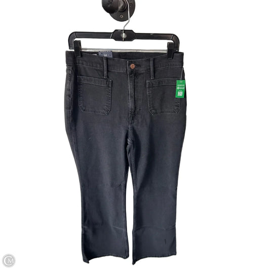 Jeans Flared By Gap In Black & Gold, Size: 10