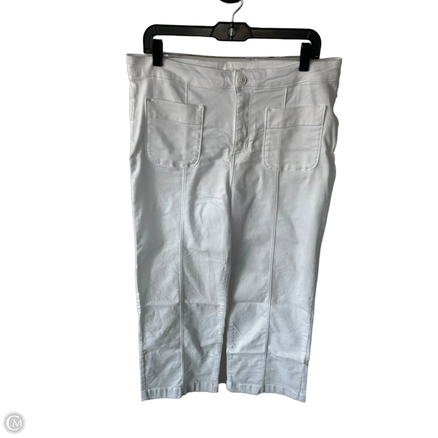 Jeans Flared By Lc Lauren Conrad In White Denim, Size: 16