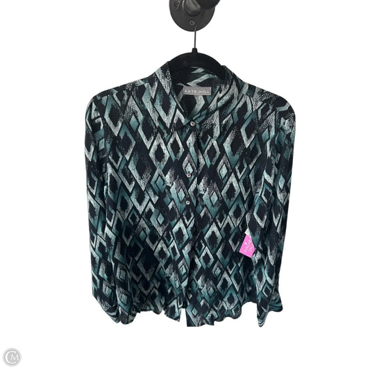 Top Long Sleeve By Kate Hill In Black & Green, Size: M