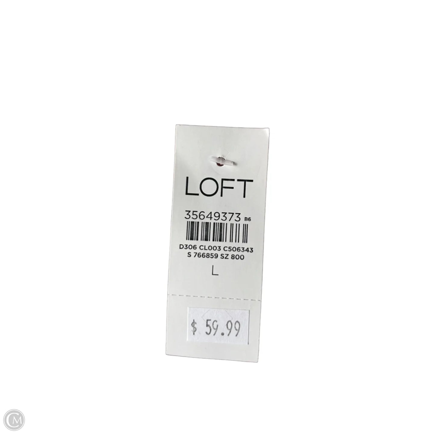 Sweater By Loft In Grey & White, Size: L