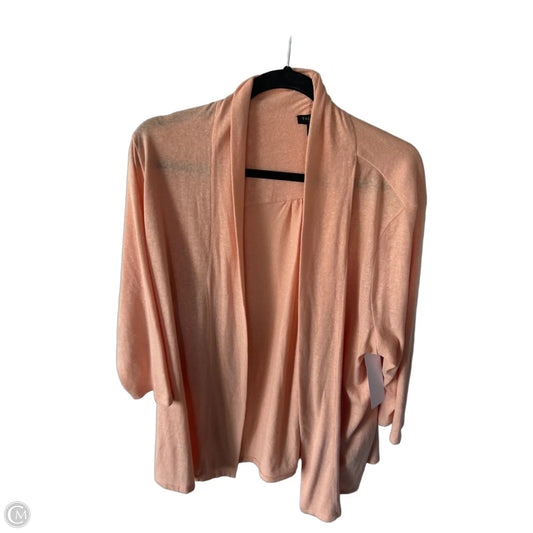 Sweater Cardigan By Talbots In Peach, Size: 2x
