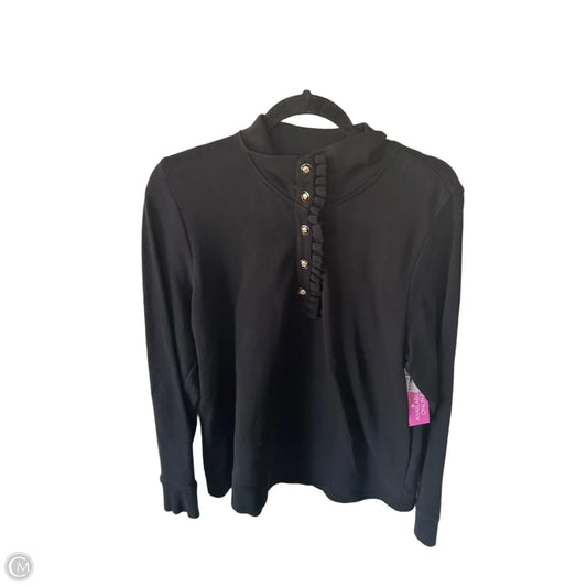 Sweatshirt Collar By Talbots In Black, Size: L