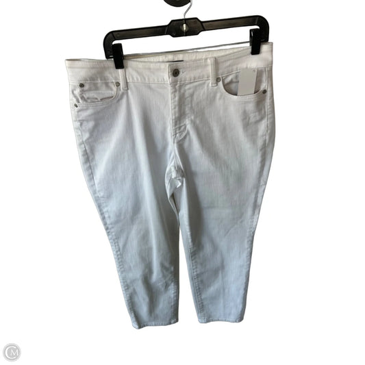 Jeans Boyfriend By Talbots In White Denim, Size: 12p