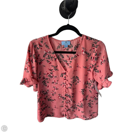 Top Short Sleeve By Cece In Orange, Size: M