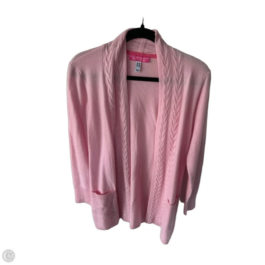 Sweater Cardigan Cashmere By Isaac Mizrahi Live Qvc In Pink, Size: Xxs