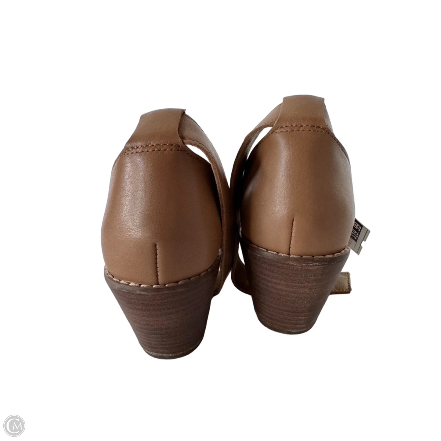 Sandals Heels Wedge By Crown Vintage In Brown, Size: 6.5