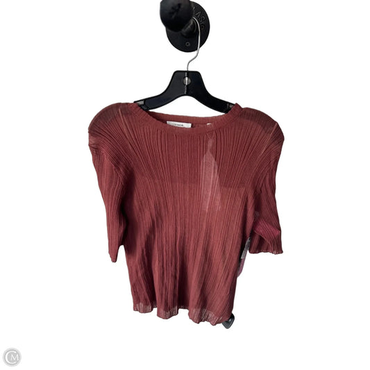 Top 2pc Short Sleeve By Vince In Brown & Tan, Size: L