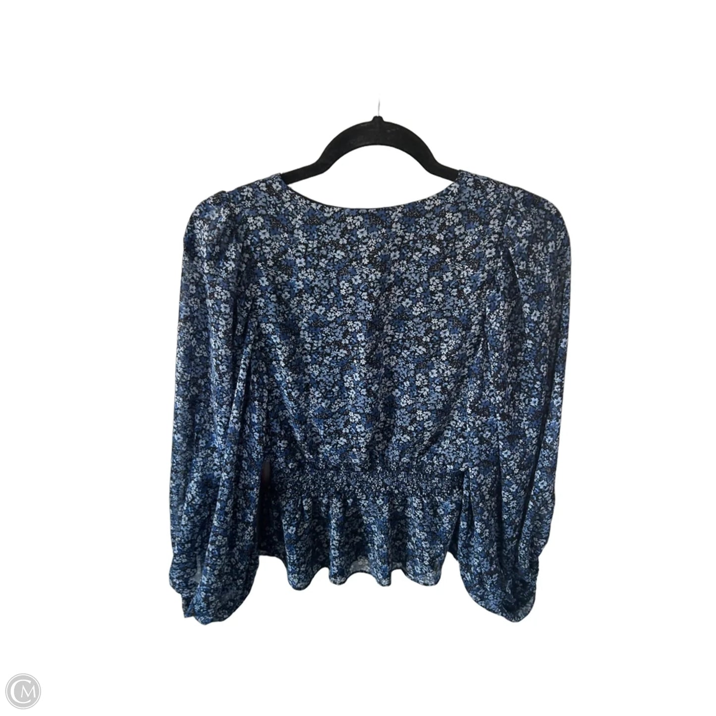 Top Long Sleeve By Vince Camuto In Blue, Size: Xs