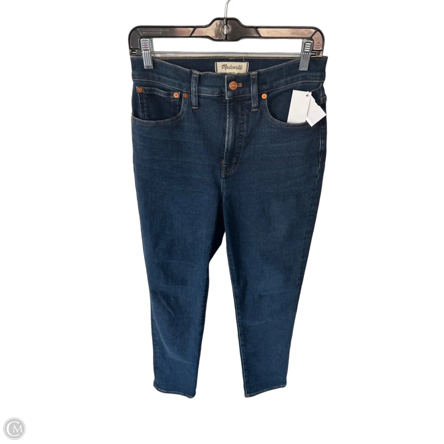 Jeans Straight By Madewell In Blue Denim, Size: 4