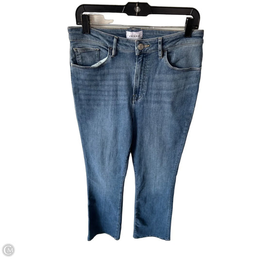 Jeans Boot Cut By Frame In Blue Denim, Size: 12