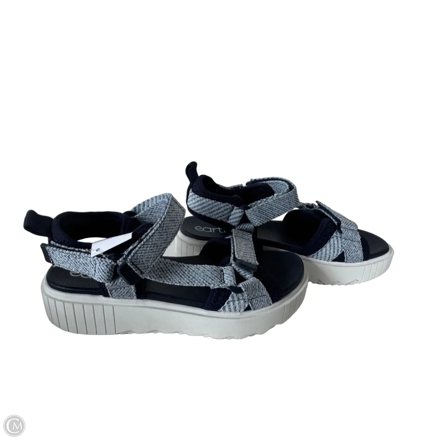 Sandals Flats By Earth In Blue, Size: 8