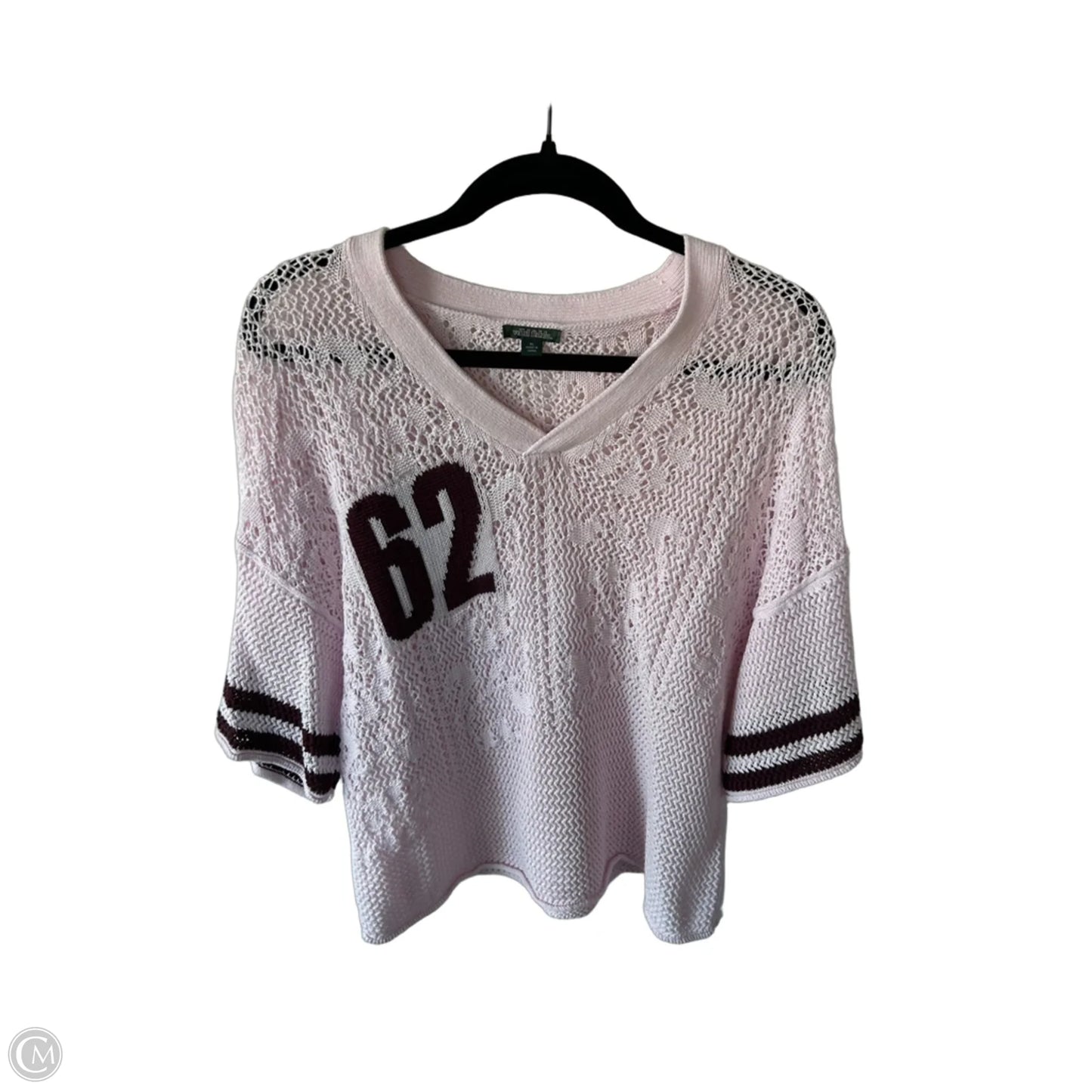 Sweater Short Sleeve By Wild Fable In Pink, Size: Xl