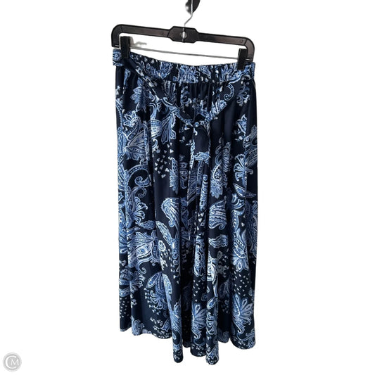 Skirt Maxi By Clothes Mentor In Blue & White, Size: 18