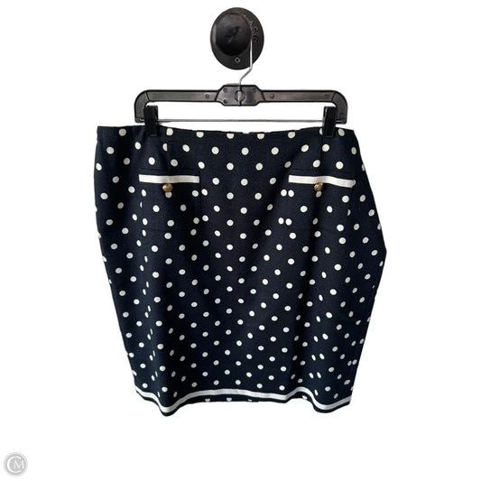 Skirt Midi By Talbots In Blue & Cream, Size: 18