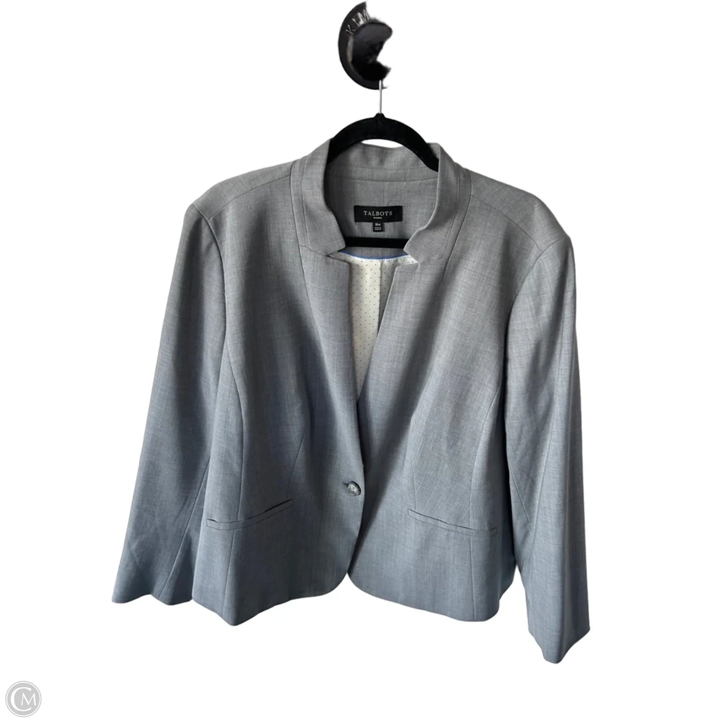 Blazer By Talbots In Grey, Size: 1x